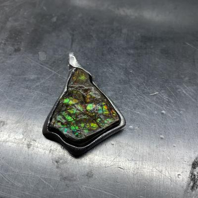 Anhänger in 925 Silber mit Opal